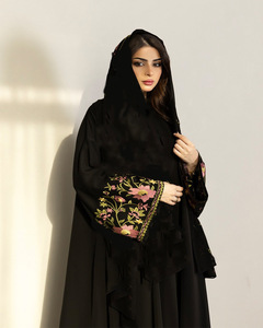 Nuovo Abito Islamico Modesto per Donne, Kaftan in Tessuto Seta Ghiaccio ad Alta Densità con Ricamo Floreale - Product Image 5