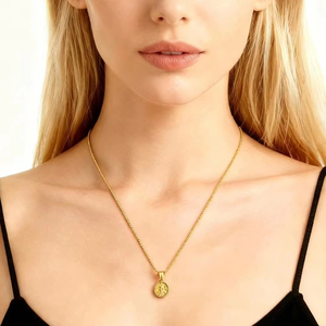 Collar con Colgante de Cadena de Eslabones de Acero Inoxidable Chapado en Oro de 18K, Estilo Hip-Hop Retro, Unisex, con la Imagen de la Virgen María, para Regalo - Product Image 4