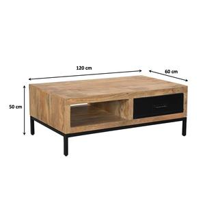 โต๊ะกาแฟทรงสี่เหลี่ยมฮาร์ลาน |   ขาเหล็กท็อปไม้ |   ลิ้นชักเก็บของ |   เฟอร์นิเจอร์ห้องนั่งเล่นสำหรับโฮมออฟฟิศ คาเฟ่ ขายส่ง - Product Image 2