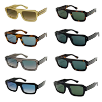 Lunettes de soleil originales en acétate de haute qualité pour hommes et femmes, avec verres dégradés effet tortue poli, protection UV400