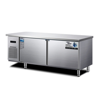Réfrigérateur de travail en acier inoxydable commercial, refroidi par air, sous le comptoir, pour cuisine