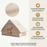 Tente de camping gonflable 4 saisons, directement de l'usine, en tissu Oxford 300D imperméable en PVC, couleur et logo personnalisables