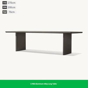 Juego de Mesas <span class=keywords><strong>y</strong></span> <span class=keywords><strong>Sillas</strong></span> de Aleación de Aluminio para Exteriores, Resistentes al Agua <span class=keywords><strong>y</strong></span> a los Rayos UV, Diseño Nórdico Personalizado para Villas, Hoteles, Patios <span class=keywords><strong>y</strong></span> Balcones - Product Image 6