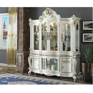 Luxury glass wine cabinet dining table square shape 12 chairs glass wine cabinet dining room furniture