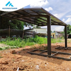 Auvent <span class=keywords><strong>de</strong></span> pare-soleil <span class=keywords><strong>de</strong></span> voiture facile à installer, Mobile, hangar moderne, <span class=keywords><strong>Garage</strong></span>, métal, 2 feuilles <span class=keywords><strong>de</strong></span> Polycarbonate, Port <span class=keywords><strong>de</strong></span> voiture - Product Image 4