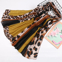 New Phong Cách Thời Trang Da Báo Leopard Dot Print Khăn Thanh Lịch Chất Lượng Cao Phụ Nữ Bông Và Vải Lanh Khăn Choàng Hijab