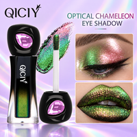 QICIY Fard à paupières liquide caméléon 6 couleurs, multichrome, effet de changement de couleur, paillettes scintillantes, maquillage pour les yeux, vente en gros, OEM, ODM, marque privée