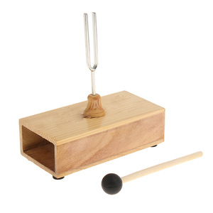 512Hz Tuning Fork Striking Rod con caja de resonancia de madera Herramienta de aprendizaje de música - Product Image 3