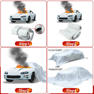 Manta Ignífuga Eléctrica Resistente a Altas Temperaturas para Vehículos de Nueva Energía, 100% Fibra de Vidrio, 10mx10m, Gris, Venta Caliente, Directo de EE. UU. - Product Image 3