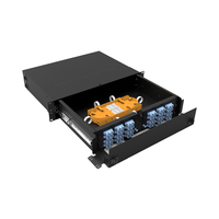 2U Panel Patch serat optik 19 inci 24-96 Port SC/LC tipe dudukan rak pasokan pabrik untuk penggunaan FTTH