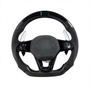 Volant sport en fibre de carbone forgée et cuir avec LED pour Volkswagen Golf 6 GTI GTD R 2009-2016 <span class=keywords><strong>Polo</strong></span> GTI Tiguan Passat - Product Image 1
