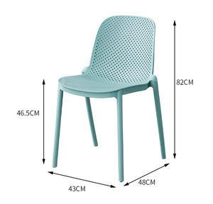 <span class=keywords><strong>Sillas</strong></span> <span class=keywords><strong>de</strong></span> Comedor Nórdicas Minimalistas Modernas para el Hogar, <span class=keywords><strong>Sillas</strong></span> <span class=keywords><strong>de</strong></span> Restaurante con Respaldo para Adultos, <span class=keywords><strong>Sillas</strong></span> <span class=keywords><strong>de</strong></span> Plástico Huecas para Ocio - Product Image 6