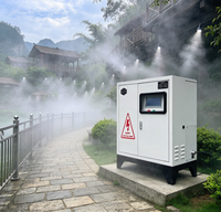 Système de brumisation automatique à haute pression à commande tactile pour sites touristiques, machine à brouillard en acier inoxydable 304 pour le refroidissement extérieur des paysages