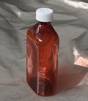 Bouteilles ovales en plastique PET vides de 0,5/1/2/3/4/6/8/12/16 OZ pour médicaments liquides avec bouchon à visser résistant aux enfants