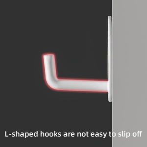 Factory Direct <b>Drawing</b> Large Hooks Non-marking Iron Large Hooks Punch-free Strong Adhesive Metal Coat Hooks - Product Image 4