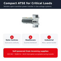 Interrupteur de transfert automatique programmable SOCOMEC ATyS P M 40-160A 4P 230/400VAC ATS avec Modbus RS485 en option