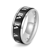 Tik Tok Coole Edelstahl-Spinner-Ringe, Beliebte Breite Stressabbauende Angstlösende Fidget-Ringe für Männer