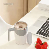 Tasse à café automatique à agitation automatique Tasse magnétique électrique Tasses en métal Tasses en acier inoxydable Portable USB Voyage Style américain HANDGRIP
