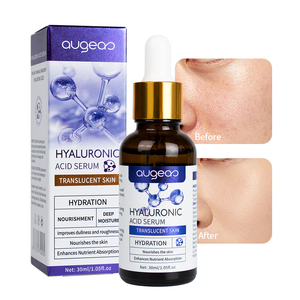 Suero facial de ácido hialurónico de 30 ml, translúcido, para cuidado de la piel, venta al por mayor, marca privada. - Product Image 1