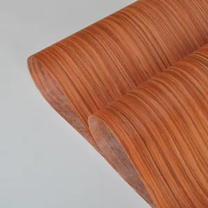 2019 Nuovo Prodotto Artificiale Santos Rosewood 250x64 cm Luminoso di colore rosso marrone Impiallacciatura di Legno Per La Casa