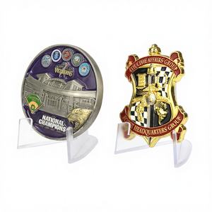 Pièce de défi de <span class=keywords><strong>pompier</strong></span>, arbre vert, chevaliers, modèle de presse sportive, rcmp, pièce de défi en argent sterling, violet - Product Image 1