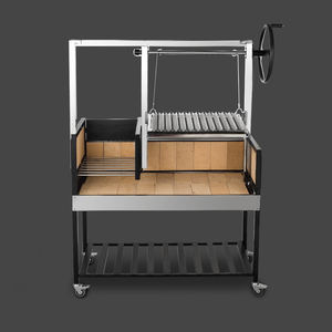 เปิดด้านหน้าอิฐเรียงรายอาร์เจนตินาซานต้ามารีาสแตนเลสรถพ่วงย่างบาร์บีคิว - Product Image 1