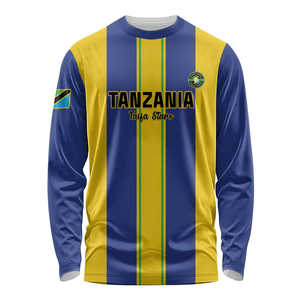 T-shirt vintage de l'équipe nationale de football de <span class=keywords><strong>Tanzanie</strong></span> personnalisé en gros maillots à manches longues chemises de sport chemises légères respirantes - Product Image 1