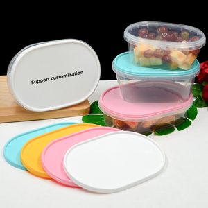 Clear Plastic Portable Food Container <strong>Mix</strong> Fruit <strong>Box</strong> Lid Reusable Yogurt Salad Ellipse Shape Freezable Recyclable Takeout <strong>Box</strong> - Product Image 2