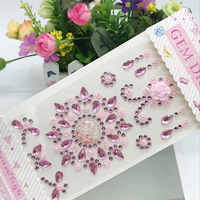 Autocollants décoratifs créatifs Qibai DIY pour enfants, papier artisanal en cristal de diamant, autocollants muraux 3D modernes et minimalistes