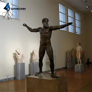 Modern ev dekor yaşam boyutu Metal sanat şekil heykel bakır bronz çıplak kas heykelleri tabanı ile - Product Image 3