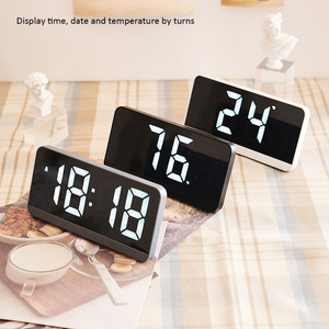 Mới Đến Đơn Giản Kỹ Thuật Số Đồng Hồ Báo Thức Bằng Giọng Nói Điều Khiển Bàn Cạnh Giường Ngủ Đồng Hồ LED Đồng Hồ Lịch Nhiệt Độ Máy Tính Để Bàn Phòng Ngủ Văn Phòng - Product Image 4