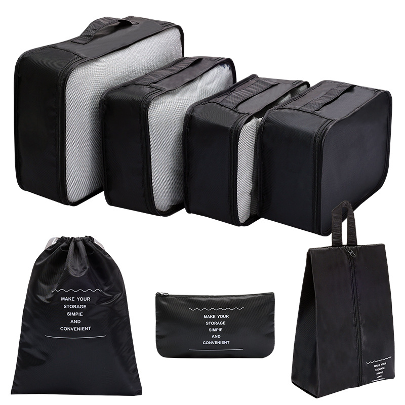 Conjunto negro de 7 piezas.