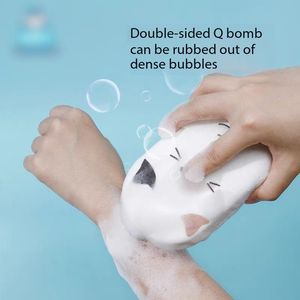 Esponja de Baño Ovalada de Estilo Moderno con Forma de Dibujos Animados, Suave y Espumosa para Limpiar al Bebé, Esponja de Baño de Algodón para Frotar la Piel del Bebé - Product Image 3