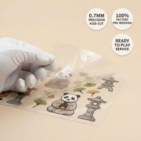Kit de thérapie par autocollants Zen personnalisés Jingguan Temple, autocollants 3D de paysages DIY pour soulager le stress des adultes, autocollants de guérison Panda