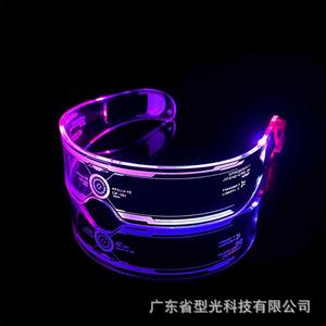<b>Light</b> Up Glasses Acrylic <b>Rainbow</b> Sci Fi Party Bar Disco Wearable Props For Halloween Christmas Celebration - Product Image 2