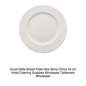 จานขนมปัง Gural Delta ผลิตจาก New Bone China ขนาด 16 ซม. อุปกรณ์จัดเลี้ยงโรงแรม ขายส่งภาชนะบนโต๊ะอาหาร - Product Image 2