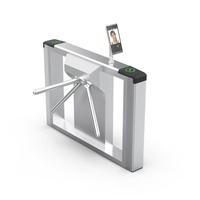 Taiwei TR-01 Portillon tournant trépied entièrement automatique à double moteur pour salle de sport, contrôle d'accès HS, reconnaissance faciale, alliage d'aluminium, IP54, 0,8s