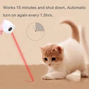 Pawise Portable Interactive Cat Teaser Toy Automatic Random Moving Kitten Led Light Laser Toy For Pet Training Funny Chasing