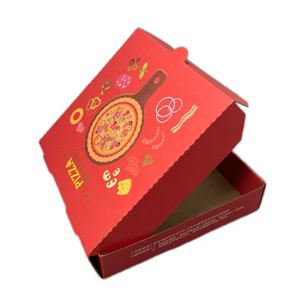 Paket gıda için özelleştirilebilir Logo isı yalıtım yağ koruma ile çevre dostu mat Kraft karton Pizza kutusu - Product Image 2