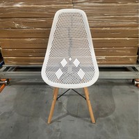 Chaise de salle à manger en bois durable de style nordique, écologique, avec dossier creux, chaise d'appoint pour la maison
