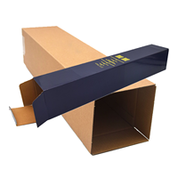Grandes longues boîtes en carton noir Produits d'emballage d'impression couleur personnalisés Boîte d'expédition express ondulée en carton