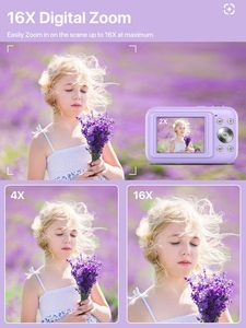 กล้องดิจิตอล 48MP พร้อมหน้าจอ HD 1080P ขนาด 2.4 นิ้ว แบตเตอรี่แบบชาร์จได้ สำหรับการเดินทางและการถ่ายวิดีโอบล็อก กล้องวิดีโอมินิแบบพกพา - Product Image 4