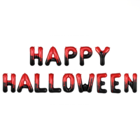 Fournitures de fête de bannière de lettre en aluminium de 16 pouces pour décorations de fête d'Halloween