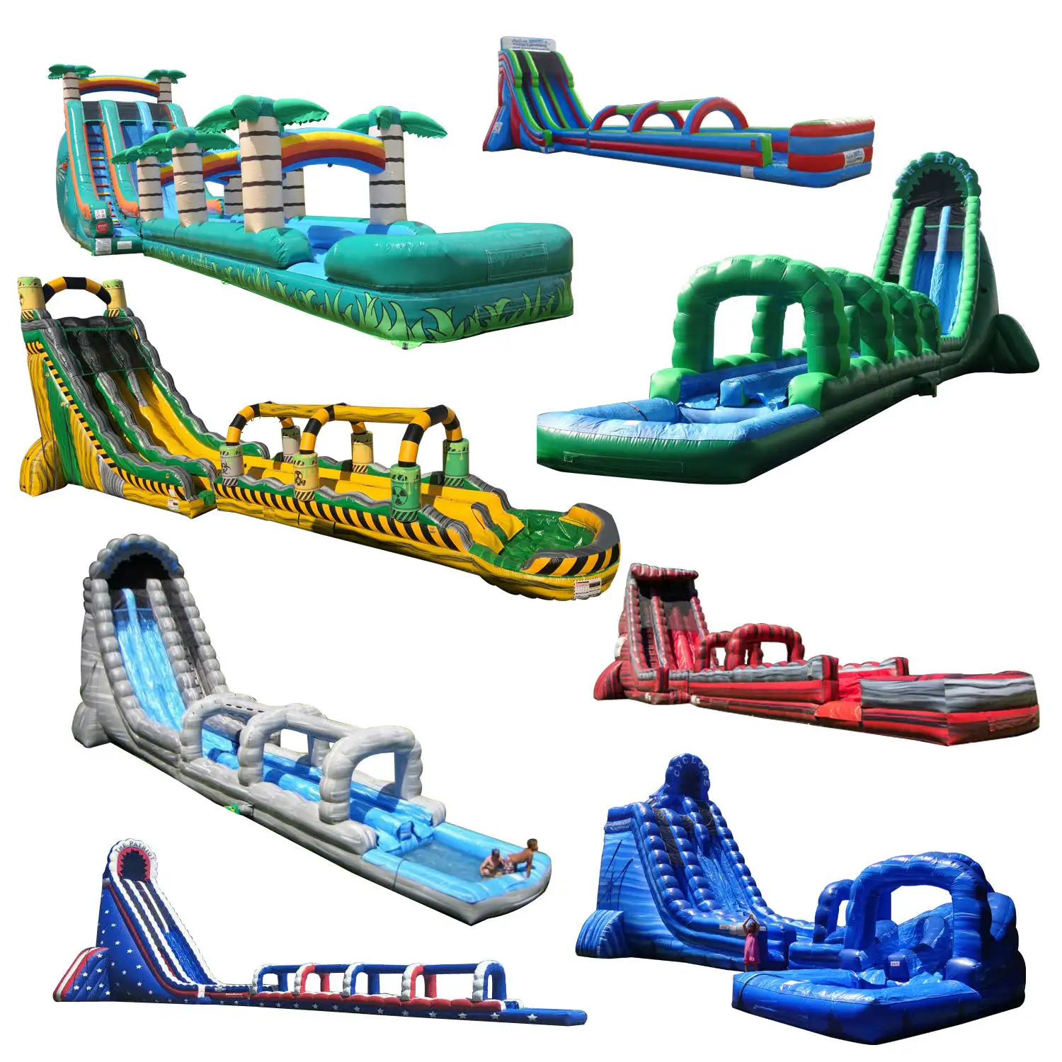 Wholesale Price PVC Cheap Bounce House Jumper Inflatable Water Slide With Pool For Adults For Kids