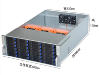 Boîtier de serveur 4U avec 24 baies HotSwap pour disques durs 3,5 pouces SATA ou SAS, backplane disponible, profondeur 650 mm