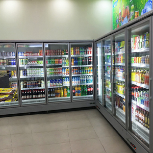 Réfrigérateur-congélateur commercial à 4 portes vitrées verticales pour boissons, idéal pour les magasins de proximité - Product Image 3