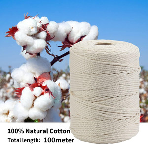 Cordón de Macramé KJ 2026, 100% Algodón Natural, 4mm, para Colgar Plantas, Manualidades y Decoración de Paredes - Product Image 2