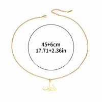 Collier Pendentif en Acier Inoxydable Calligraphie Arabe Islamique Palestine Bijoux de Mode Vente en Gros Aïd pour Femmes Hommes Cadeaux