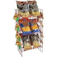 Station-service Comptoir de magasin Snacks Présentoir à bonbons en fil métallique avec roues