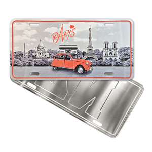 Placa de Matrícula de Aluminio Fundido a Presión con Diseño en Relieve de París, Francia, Recuerdo Turístico Personalizado de la Ciudad - Product Image 3